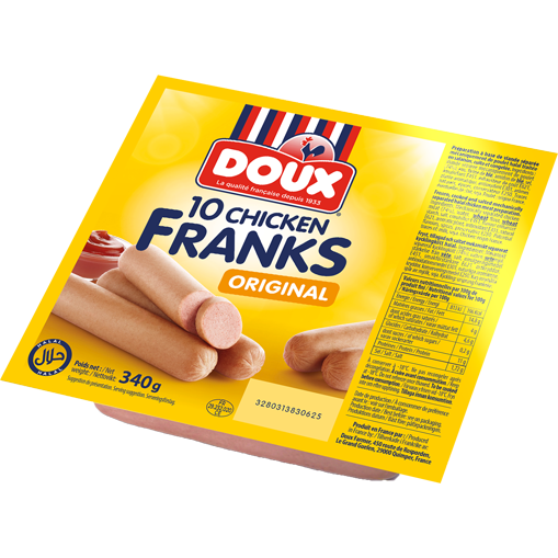 Doux Chicken Franks Original 340g France