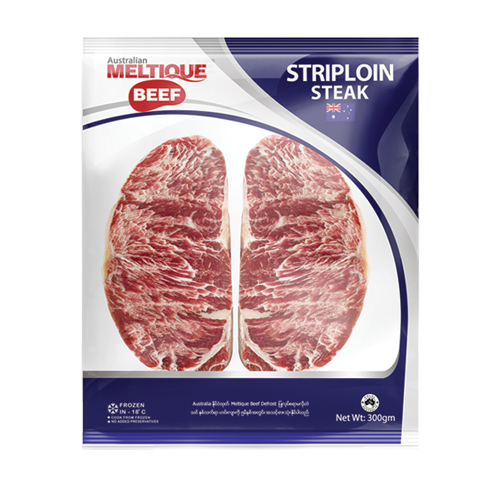Meltique Beef Striploin Portion 300g Australia
