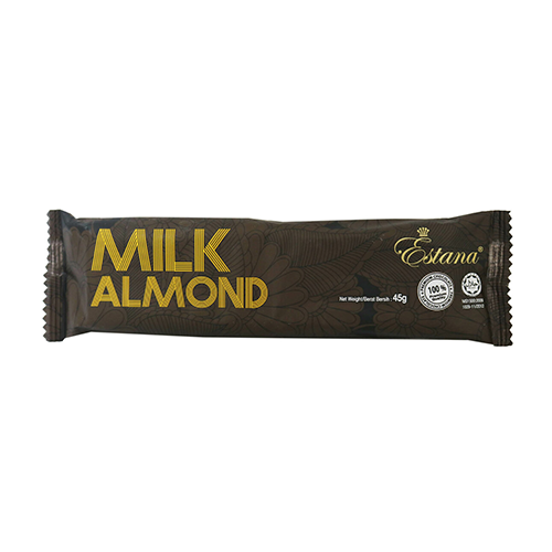 Estana Chocolate Bar Milk Almond 45g Malaysia